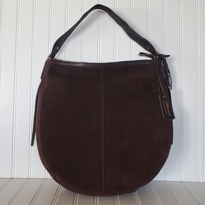 Ashwood Brown Suede Shoulder Bag NWT